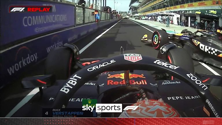 Max Verstappen fumed down the radio after Oscar Piastri cut the Red Bull driver off in the pits.