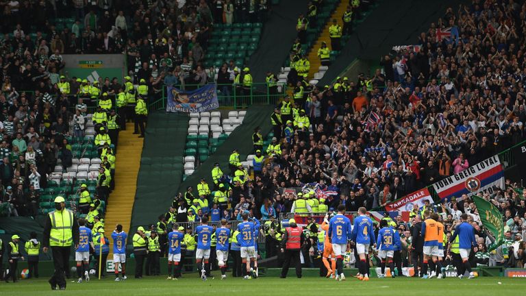 There will be no Rangers fans at Celtic Park for the first Old Firm this season 