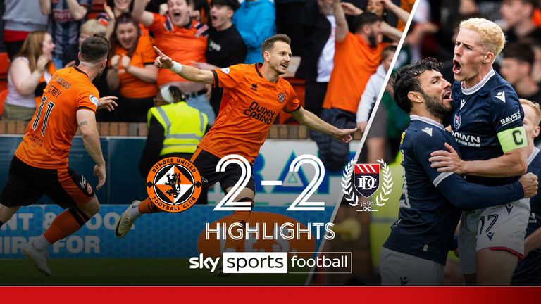 Highlights of Dundee United&#39;s 2-2 draw with Dundee in the Scottish Premiership