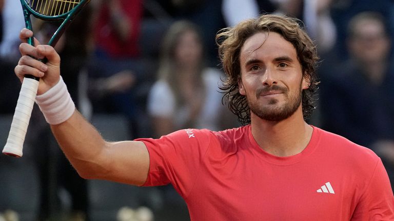 Stefanos Tsitsipas, Italian Open tennis (Associated Press)