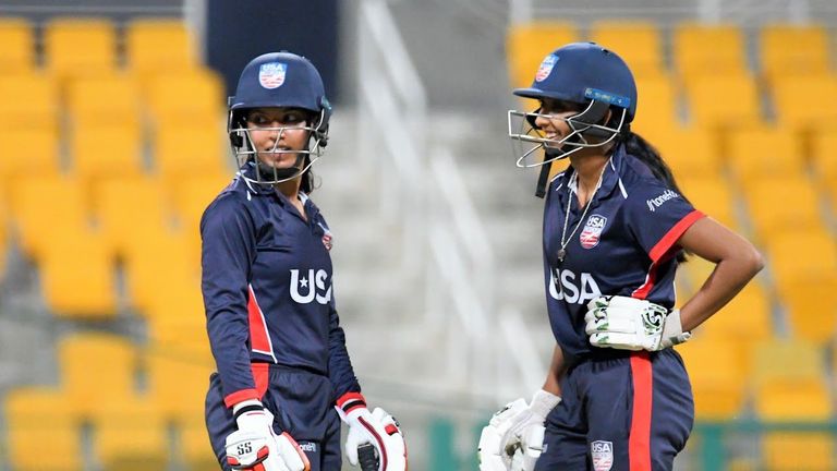 Aditi Chudasama (right) says the USA cricket team has big hopes for the 2028 Olympics in LA