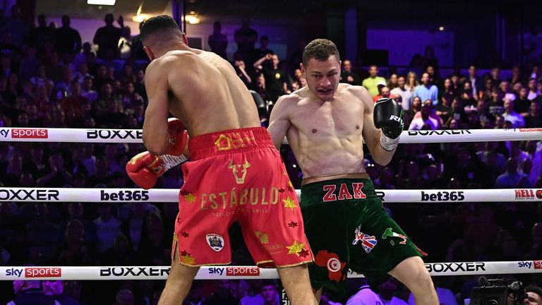 BEN SHALOM BOXXER BATTLE LINES FIGHT WEEK.ZAK CHELLI V CALLUM SIMPSON.PIC CHRIS DEAN/BOXXER.(PICS FREE FOR EDITORIAL USE ONLY).OAKWELL STADIUM BARNSLEY 3/8/2024.BRITISH & COMMONWEALTH SUPER MIDDLEWEIGHT TITLE.ZAK CHELLI V CALLUM SIMPSON.