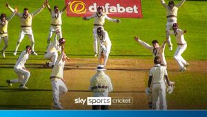 Read more about the article Leach wicket sparks wild celebrations as Somerset take UNBELIEVABLE finish over Surrey