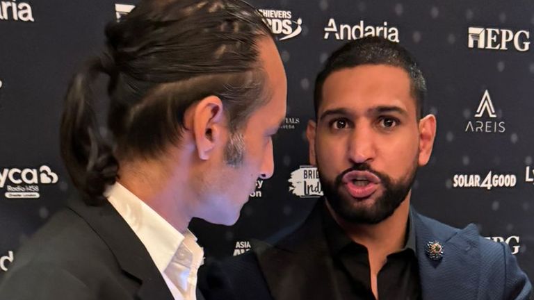 Amir Khan catchs up with Sky Sports News' Dev Trehan at the Asian Achievers Awards