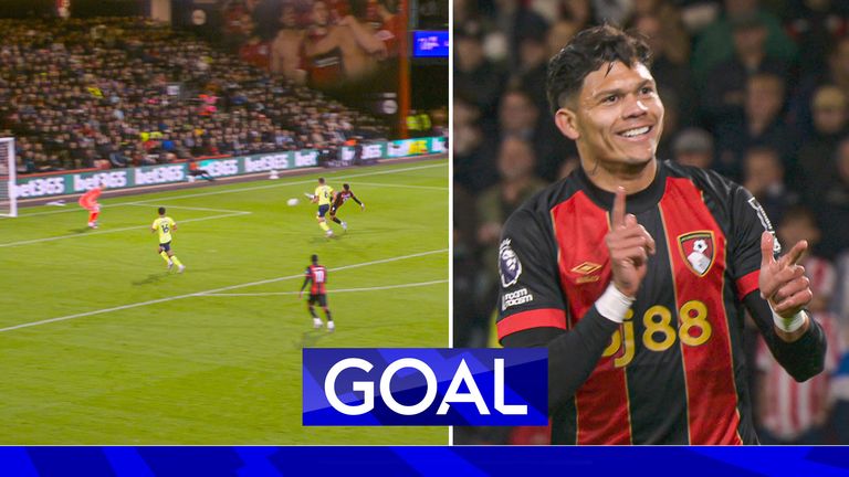 Evanilson nets his first goal for Bournemouth