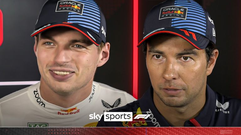 Sergio Perez and Max Verstappen