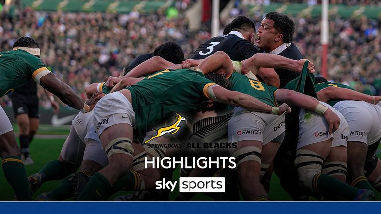 Highlights of the Rugby Championship match between South Africa and New Zealand