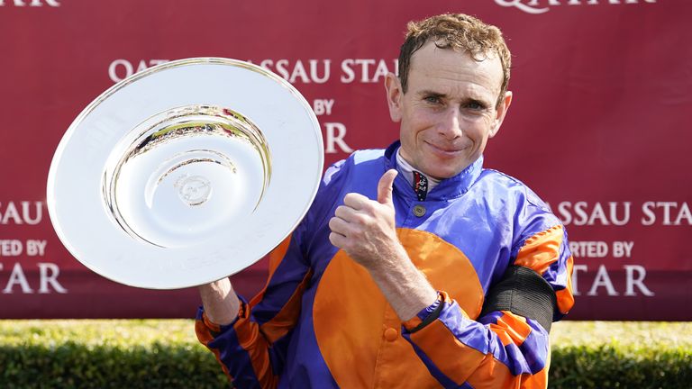 Ryan Moore after winning the Nassau Stakes 