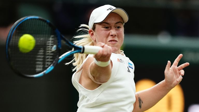 Wimbledon 2024 - Day Five - All England Lawn Tennis and Croquet Club
Sonay Kartal in action against Coco Gauff (not pictured) on day five of the 2024 Wimbledon Championships at the All England Lawn Tennis and Croquet Club, London. Picture date: Friday July 5, 2024.