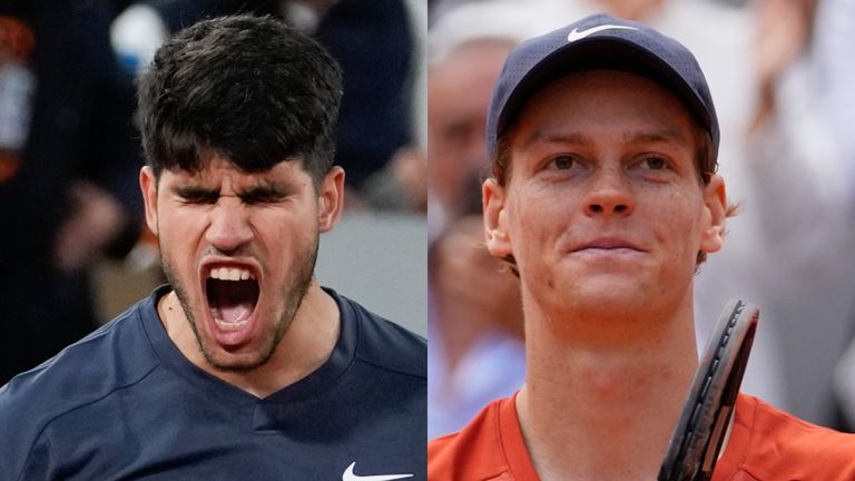 Carlos Alcaraz vs Jannik Sinner at the French Open