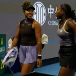 Coco Gauff carries Naomi Osaka’s bags off court after the Japanese star retired injured from their match in Beijing | Tennis News