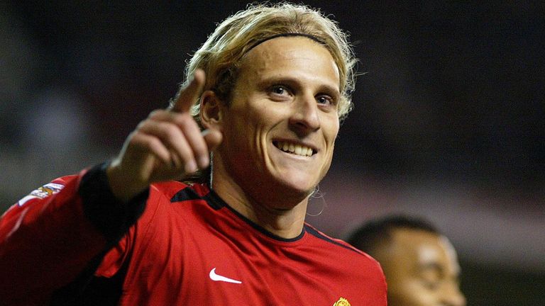 Diego Forlan was part of Man Utd's Premier League-winning side in 2002-03