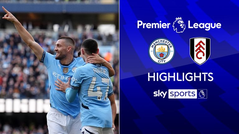 Highlights from the Premier League match between Manchester City and Fulham