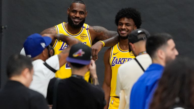 LeBron James say that he's feeling ‘pure joy’ as he begins Lakers training camp alongside son Bronny